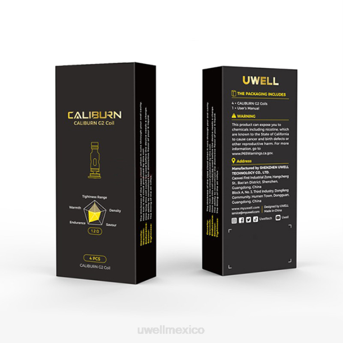 UWELL Monterrey - UWELL CALIBURN G2 bobinas | paquete de 4 un2 mallado-h 1.2ohm T60T2