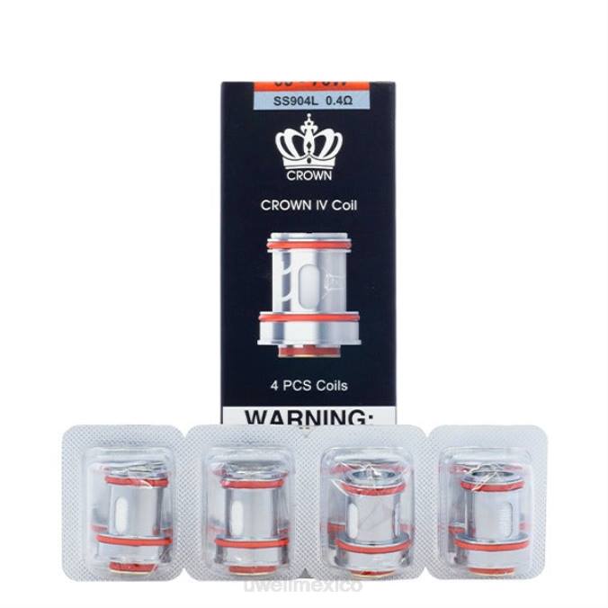 UWELL Monterrey - UWELL CROWN 4 bobinas de repuesto (paquete de 4) doble bobina 0.2ohm T60T182