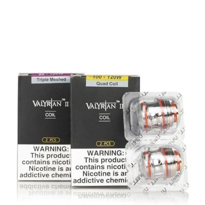 UWELL sabor - UWELL VALYRIAN 2 bobinas de repuesto (paquete de 2) un2-3 triple malla 0.16ohm T60T30