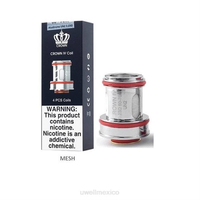 UWELL sale - UWELL CROWN 4 bobinas de repuesto (paquete de 4) un2 doble malla 0.23ohm T60T184
