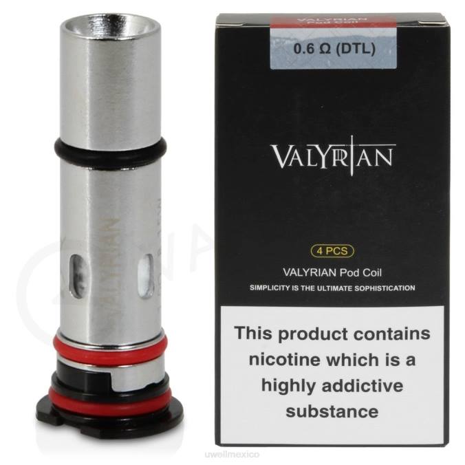 UWELL sale - UWELL VALYRIAN bobinas de repuesto de cápsulas (paquete de 4) 0.6ohm dtl T60T34