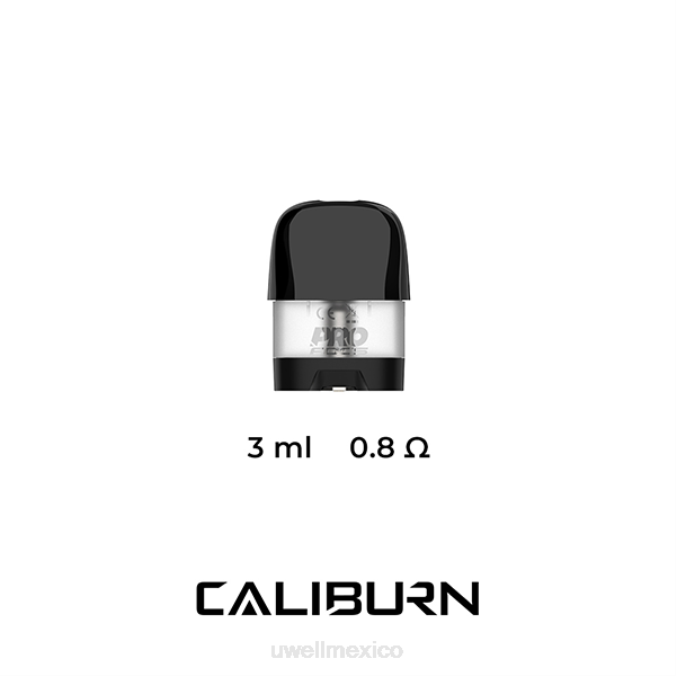 UWELL Mexico - UWELL CALIBURN X vainas de repuesto | 2 paquetes Cartucho de cápsulas vacías de 3 ml T60T45