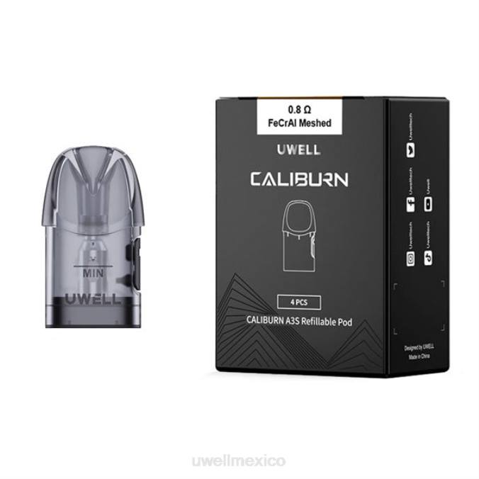 UWELL precio - UWELL CALIBURN A3 vainas de repuesto | paquete de 4 0,8 ohmios 2 T60T19