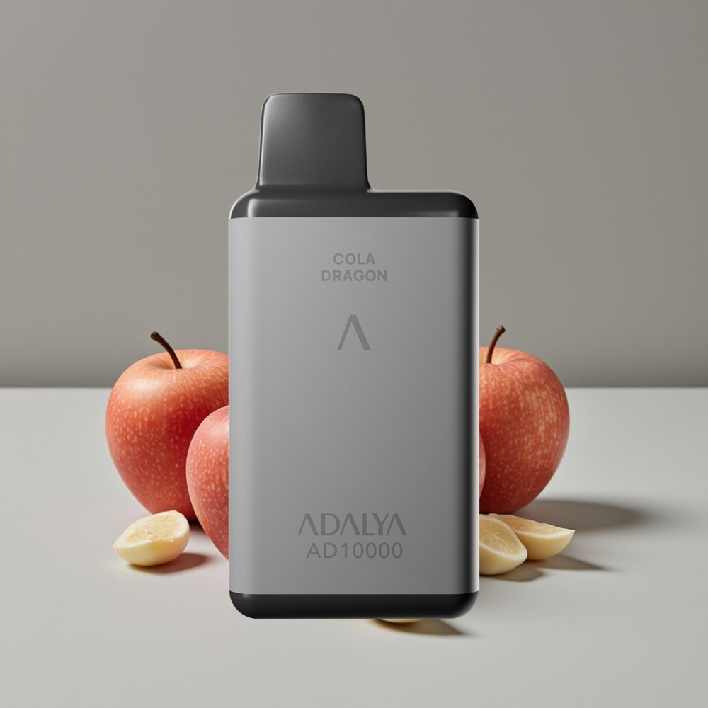 Adalya AD 10000 Puffs Dos Manzanas, 14 ml, 2%, USB-C, gris espacial