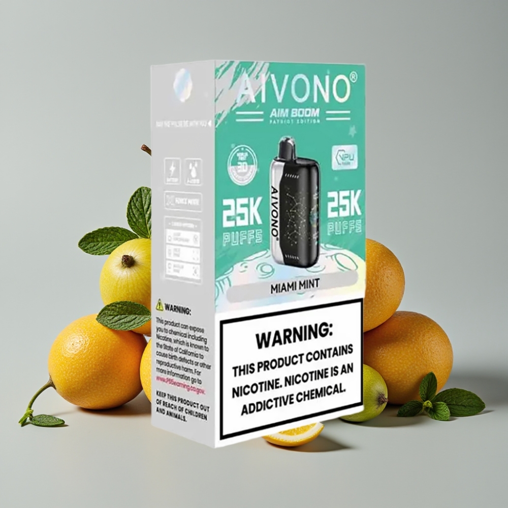 Aivono AIM BOOM 25000 Puffs Miami Menta 28ml 650mAh Tipo-C