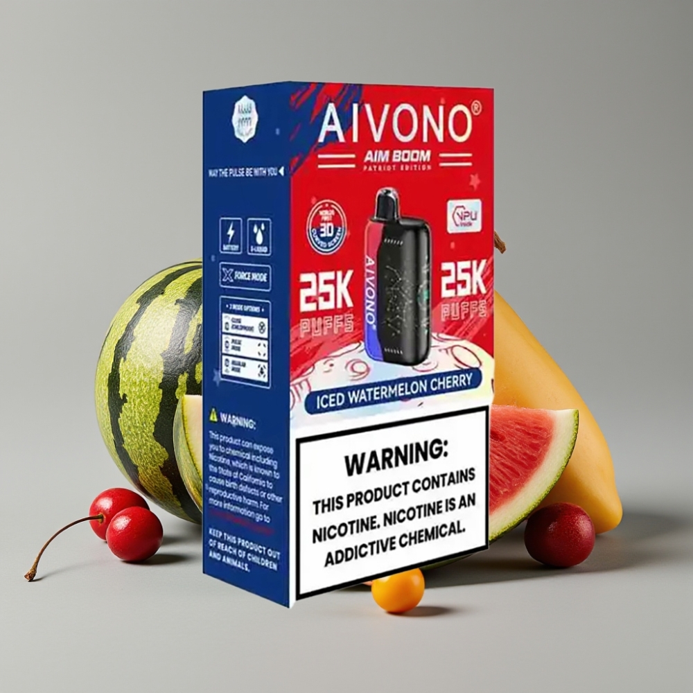 Aivono Aim Boom 25000 Puffs Sandía Cereza Helada 28ml 650mAh Tipo-C