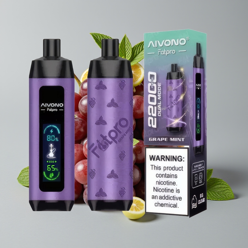 Aivono AIM FATPRO 22000 Puffs Uva Menta 28ml 5% 600mAh