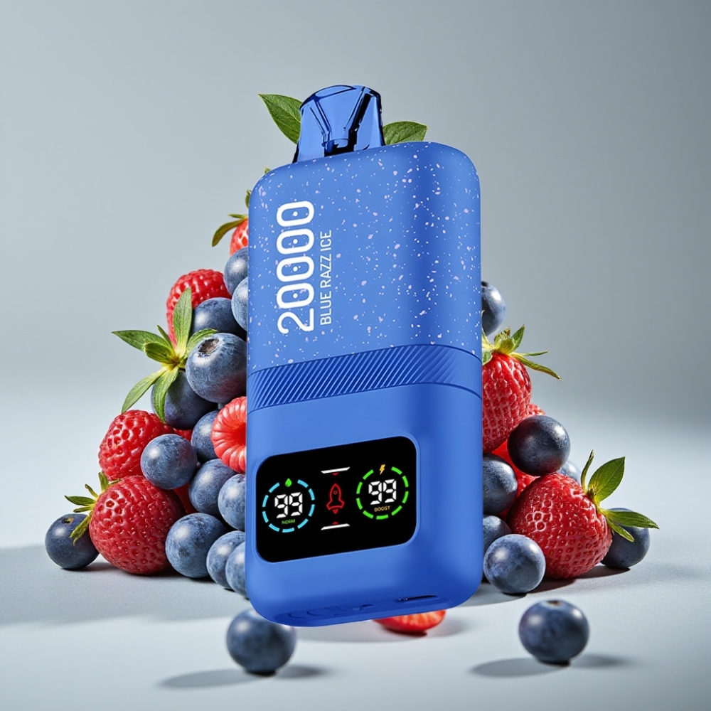 Aivono AIM MAGIC 20000 Puffs 26ml Dual Mesh Blue Razz Ice 5% Nic LCD Tipo-C