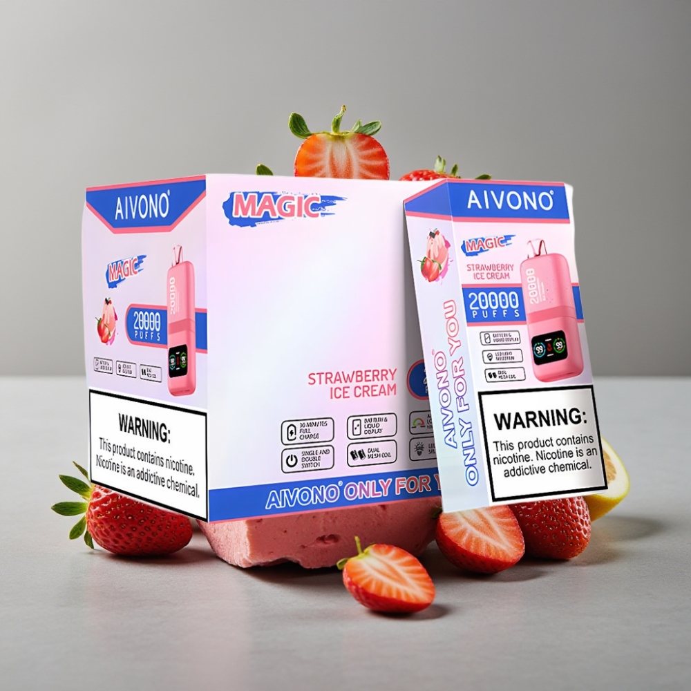 Aivono AIM MAGIC 20000 Puffs - 5% Nicotine, 26ml, Fresa Helado