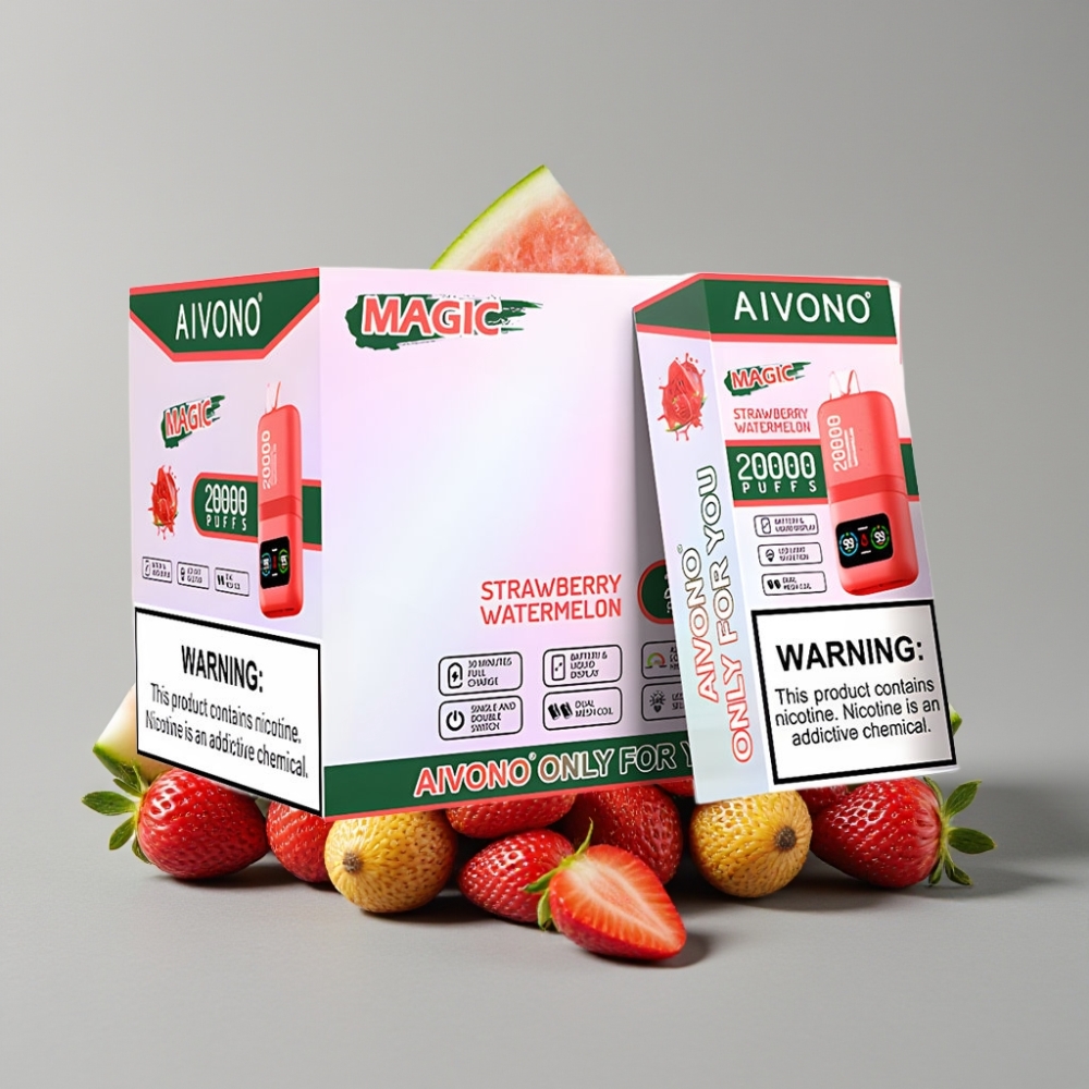Aivono AIM MAGIC 20000 Puffs Fresa Sandía, 26ml, Tipo-C, LCD