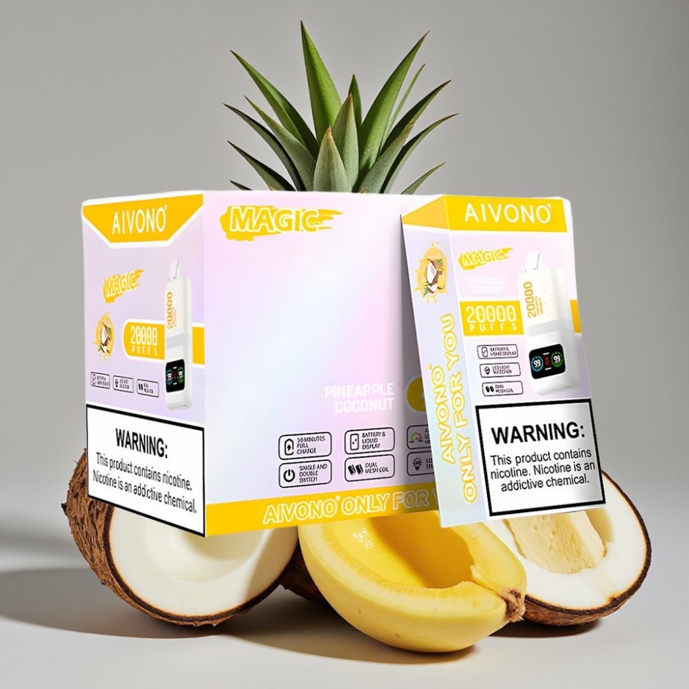 Aivono AIM MAGIC 20000 Puffs Piña coco 26ml 5% Dual Mesh LCD