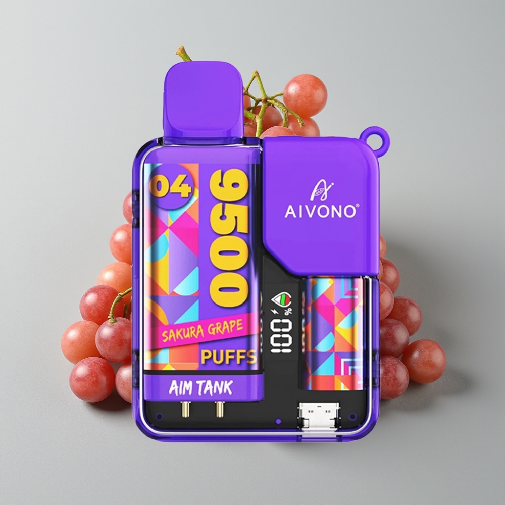 Aivono AIM-TANK 9500 Puffs 18ml 650mAh LCD Sakura Uva