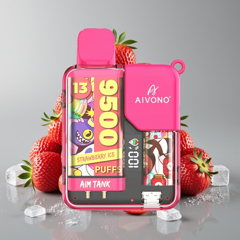 Aivono AIM-TANK 9500 Puffs Fresa Helada 18ml 650mAh LCD 1.2ohm