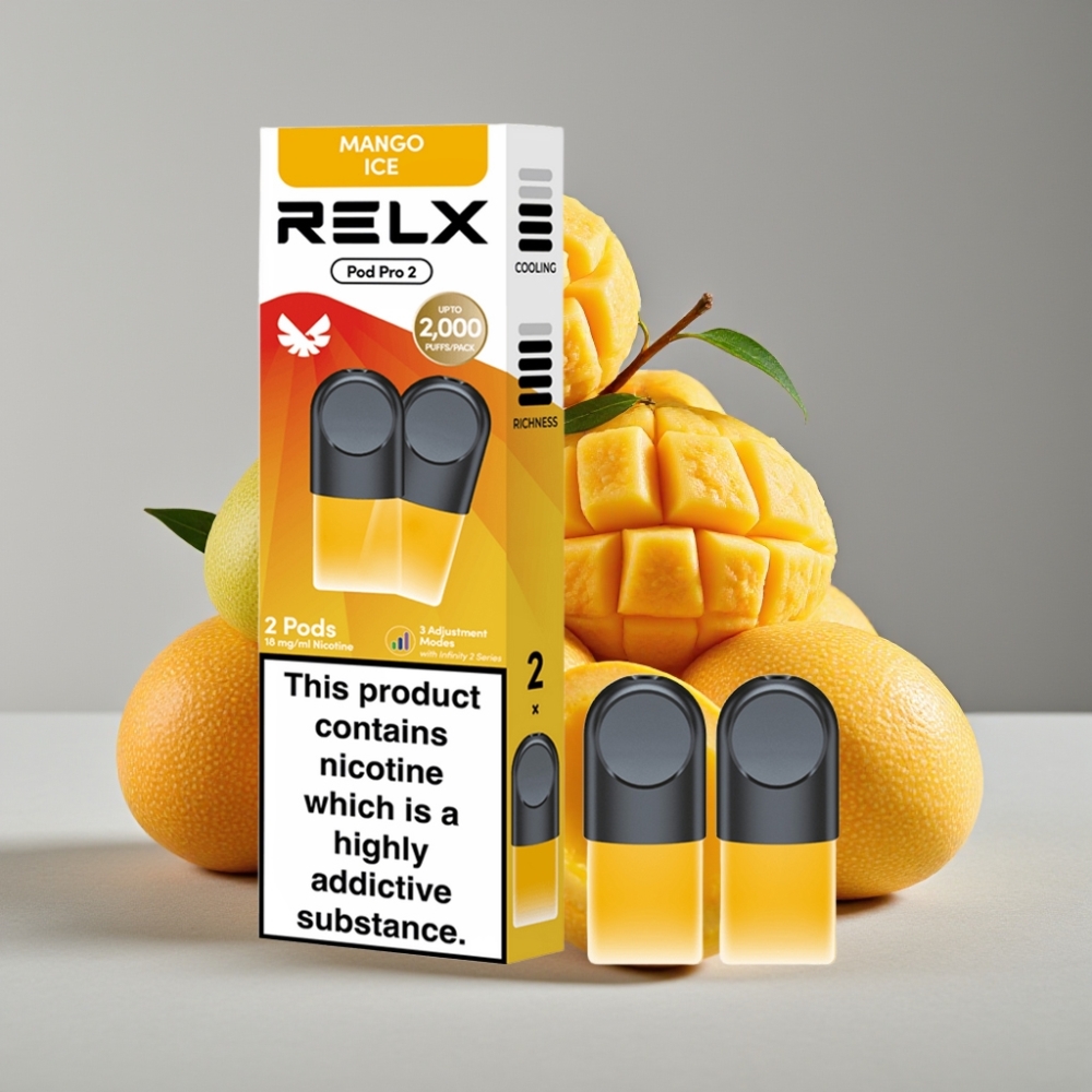 RELX Pod Pro 2 600 puffs 1.8% nicotina Mango Ice 1.9ml