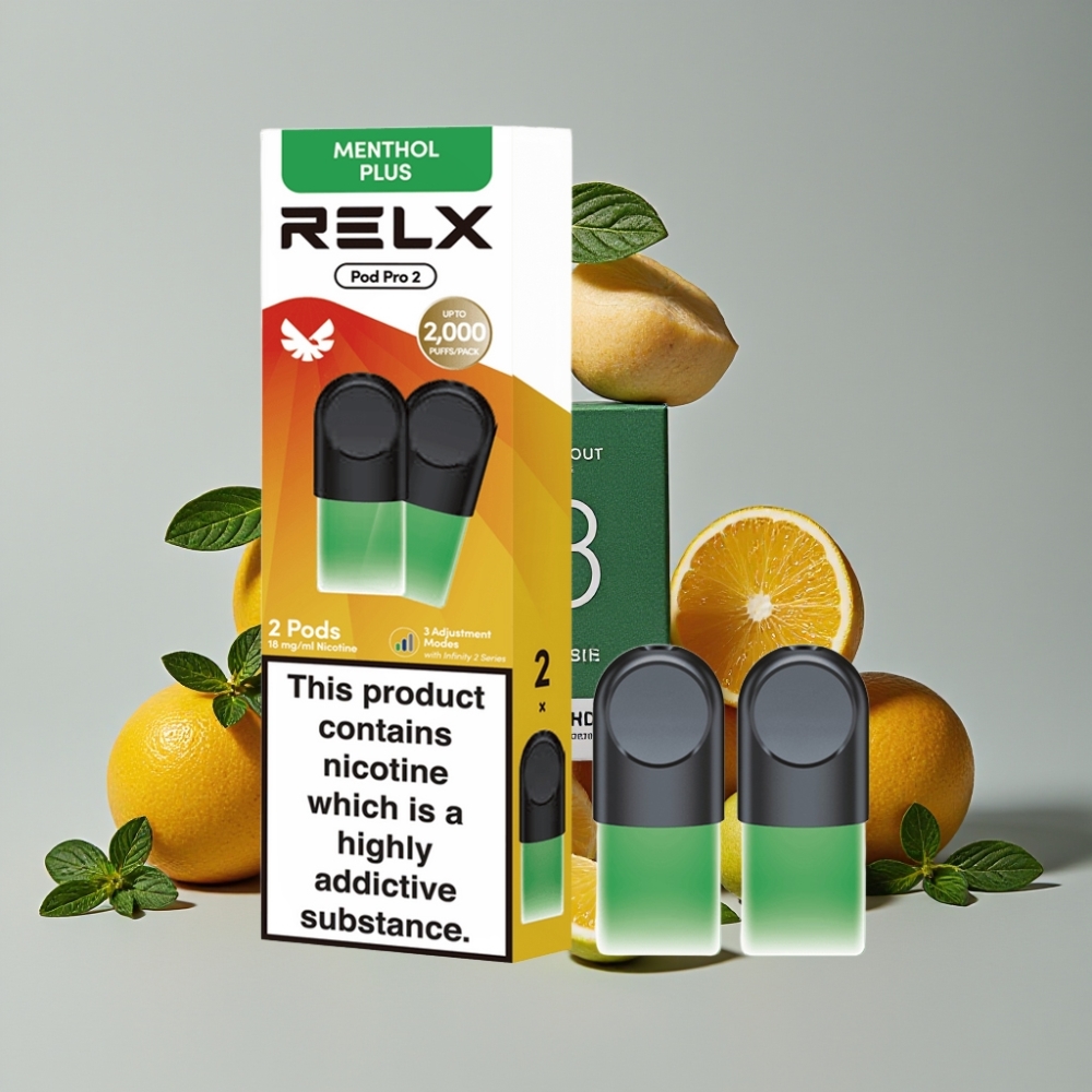 RELX Pod Pro 2 600 puffs 1.8% nicotina Menta-Mentol Plus 1.9ml