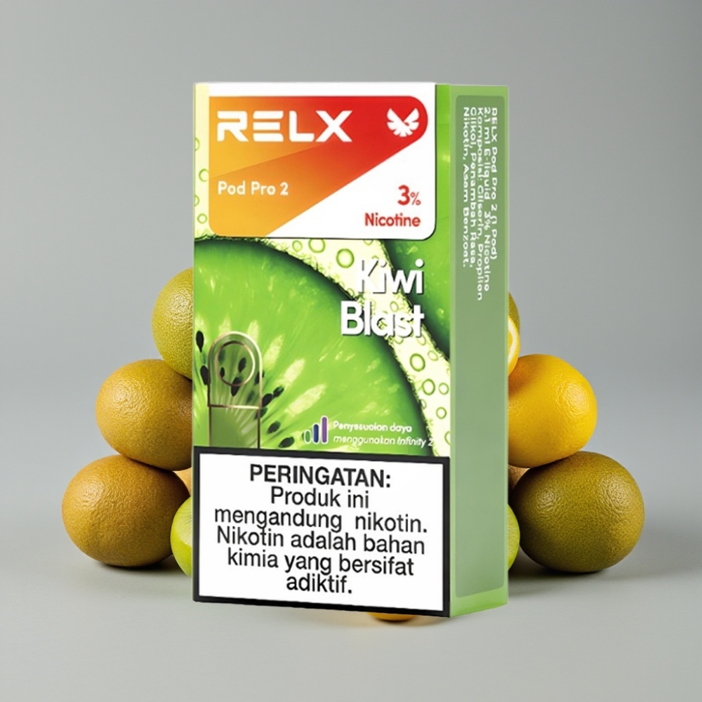 RELX Pod Pro 2 - 600 puffs, 3% nic, Explosión de Kiwi, 1.9ml