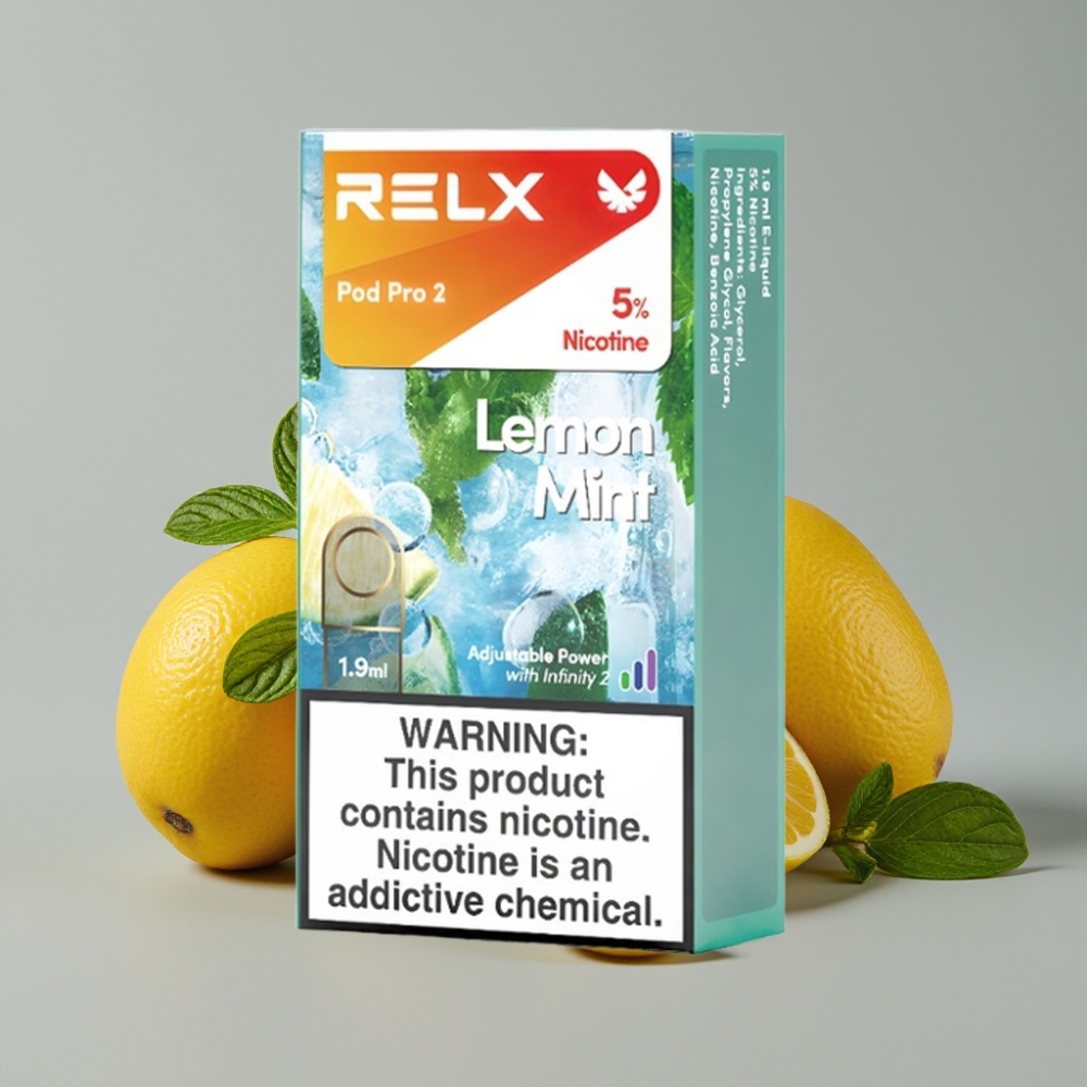 RELX Pod Pro 2 Limón Menta 600 puffs 5% 1.9ml vape al por mayor Mexico