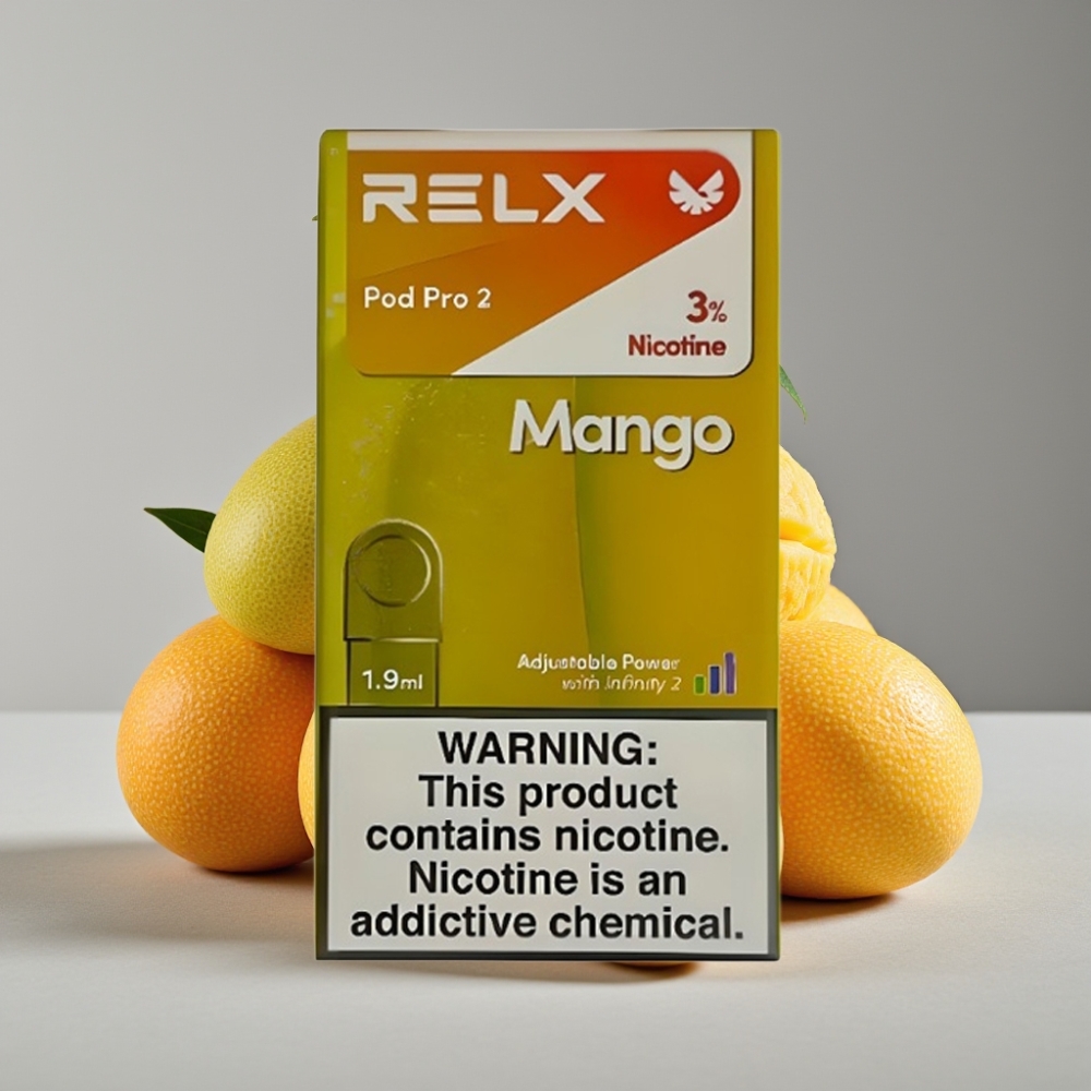 RELX Pod Pro 2 Mango Ice 600 puffs 3% 1.9ml 3 voltajes