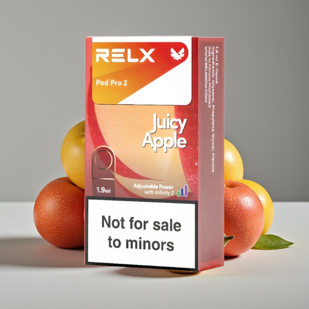 RELX Pod Pro 2 Manzana Jugosa 600 puffs 0% nicotina 1.9ml