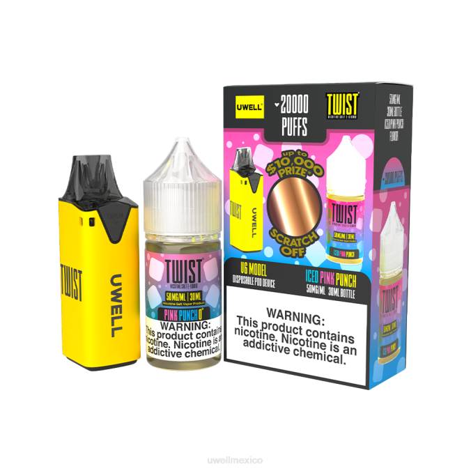 UWELL e cigarette - UWELL V6 dispositivo desechable + jugo daddy\'s vapor 30ml - paquete de colaboración clr: rojo/flv: feijoa piña guayaba 48 mg T60T207