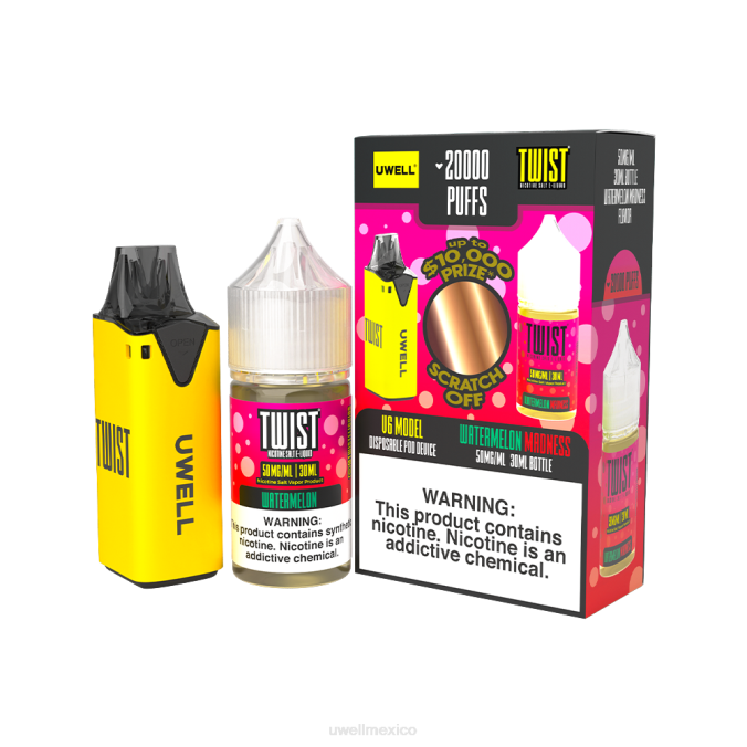 UWELL e cigarette - UWELL V6 dispositivo desechable + jugo daddy\'s vapor 30ml - paquete de colaboración clr: rojo/flv: feijoa piña guayaba 48 mg T60T207
