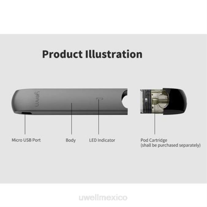vaper UWELL precio - UWELL YEARN dispositivo pod (pods no incluidos) gris T60T256