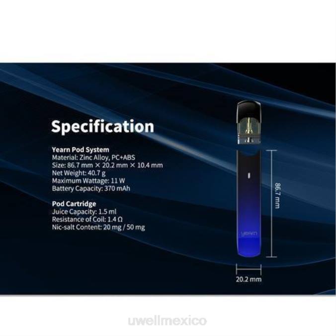 vaper UWELL precio - UWELL YEARN dispositivo pod (pods no incluidos) gris T60T256